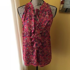 L Pink Floral Shirt